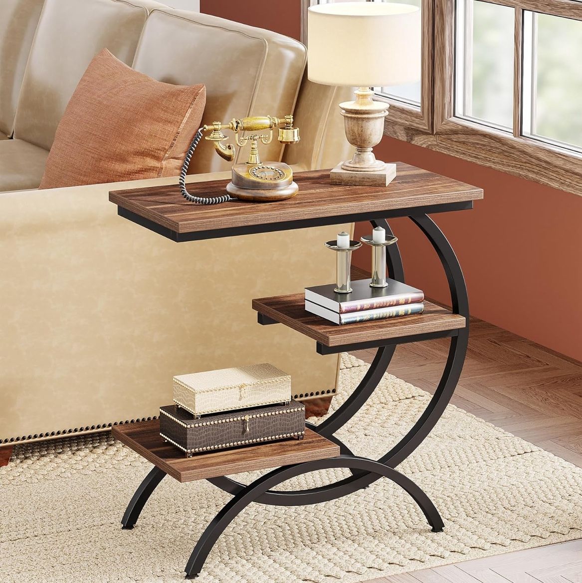 C Shaped End Table