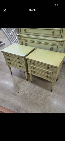 Vintage beautiful well made solid wood Nightstands