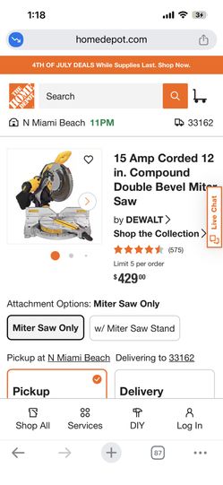 Dewalt Miter Saw 12 Inch Double Bevel Perfect Working Condition Double Bevel