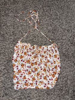 Floral Backless Strap Top SMALL