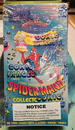 1992 SpiderMan 2 II 30th Anniversary Factory Sealed Box 48 Packs Comic Images