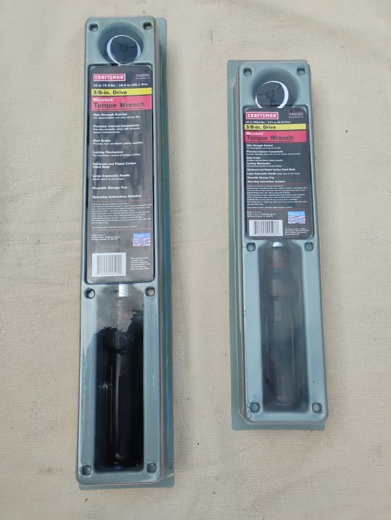 Craftsman 3/8 Drive Microtork Torque Wrenches $25 and $70