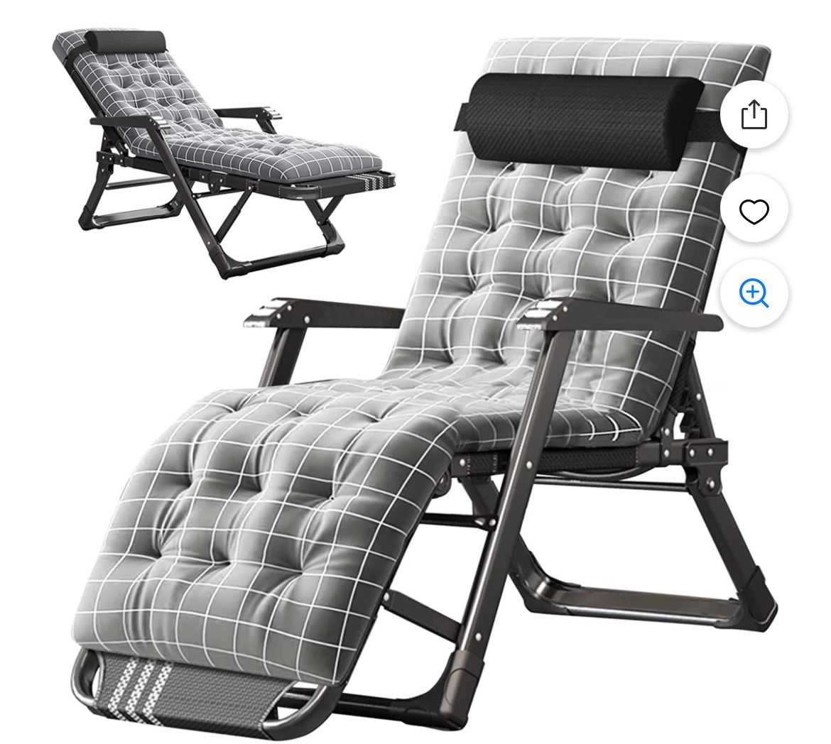 Living Room Chairs 3 in 1 Folding Chair & Bed for Living Room/Bedroom/Office Folding Lounge Chair Reclining Patio Chairs with Mattress for In