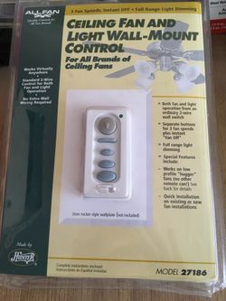 Ceiling fan and light wall-mount control