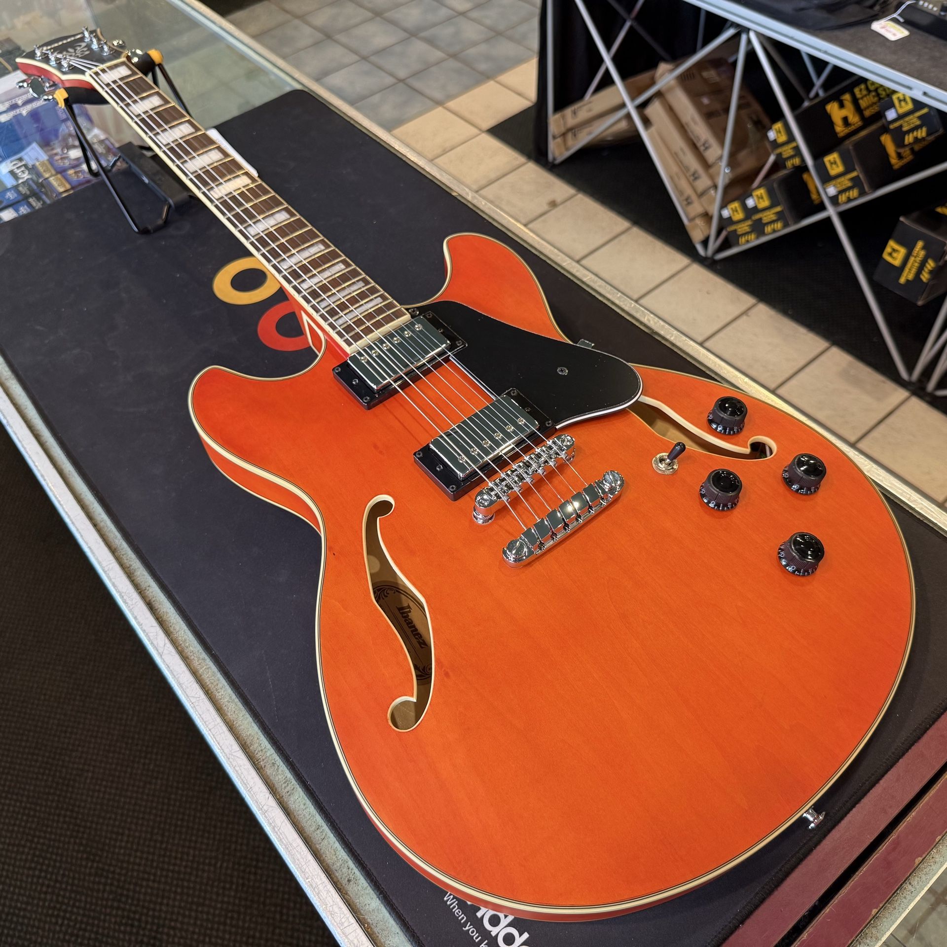 Ibanez AS73 Transparent Tangerine Flat Semi-Hollow Electric Guitar NEW!