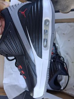 Jordan Authentic Black RedLeather Shoes