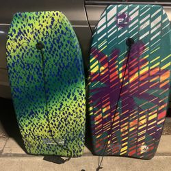 Lightweight little kid boogie boards with wrist straps like new