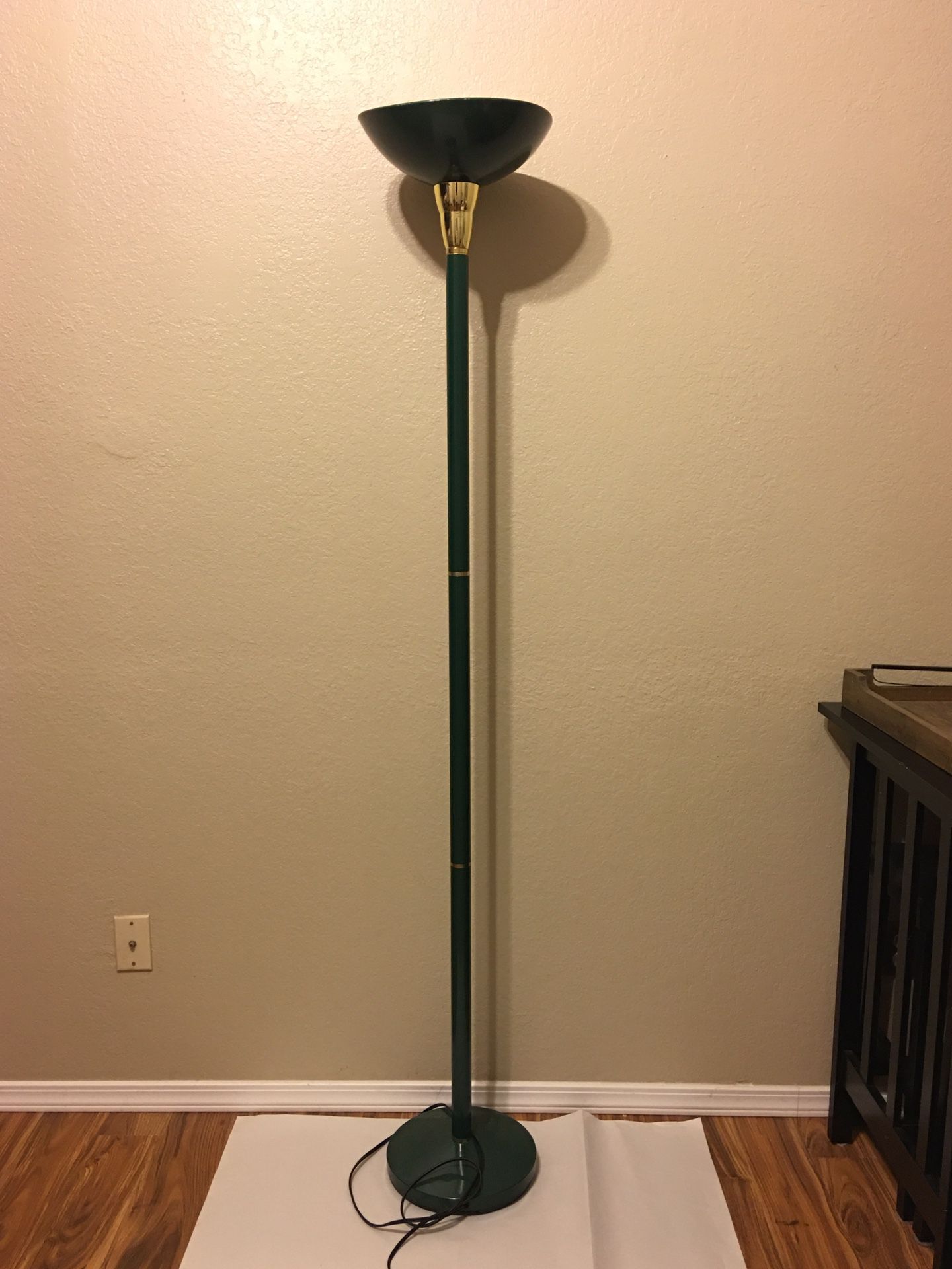 Green standing lamp