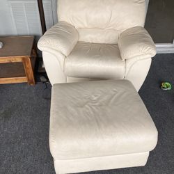 Leather Chair And Ottoman
