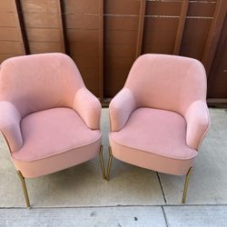 Pink Accent Chairs Set of 2 or 1 sold separately!