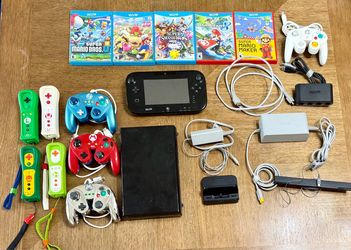 Nintendo Wii U Complete Bundle – 5 Games, 4 Wii Remotes, GameCube Setup