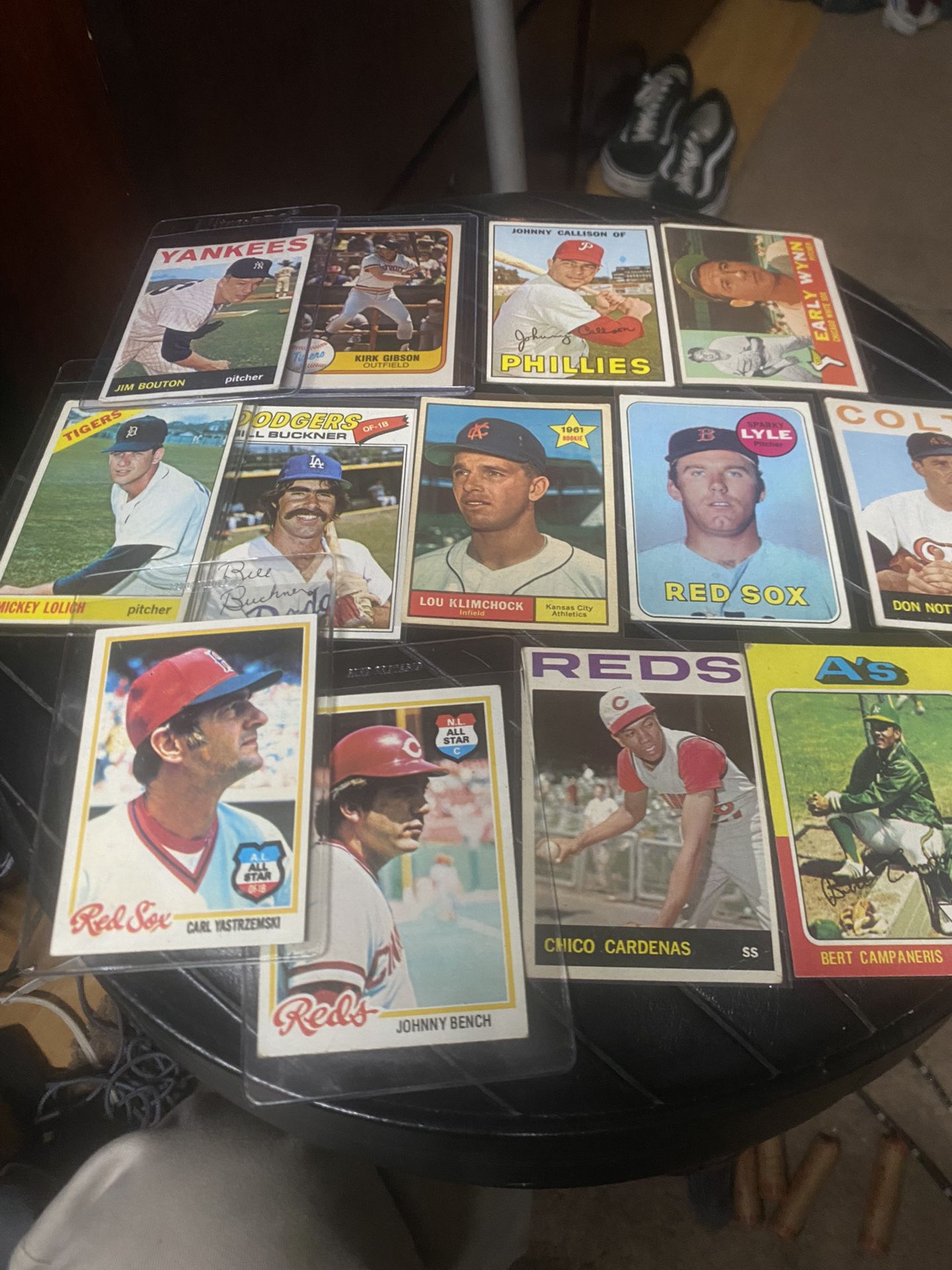 Vintage baseball cards from 1960 And up-13 Total