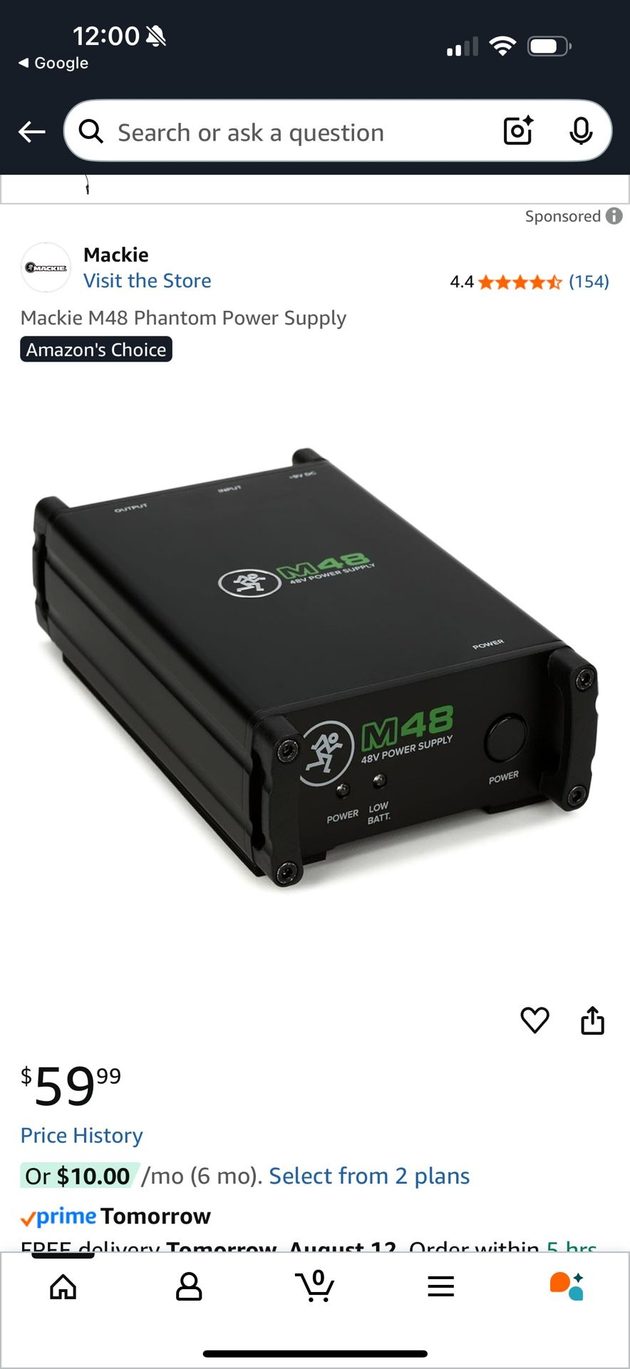 Mackie M48 Phantom Power Supply (NEW)