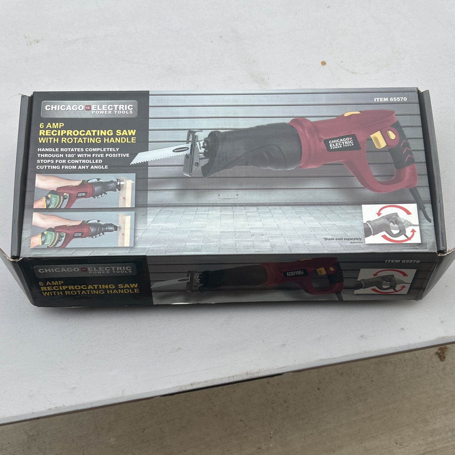 Chicago Electric 6 Amp Reciprocating Saw With Rotating Handle