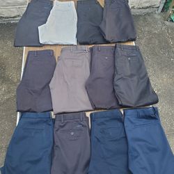 12 Mens Dockers And Haggar Pants Size 32