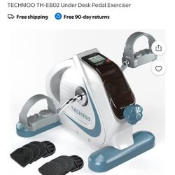 Under the desk, exercise pedal.