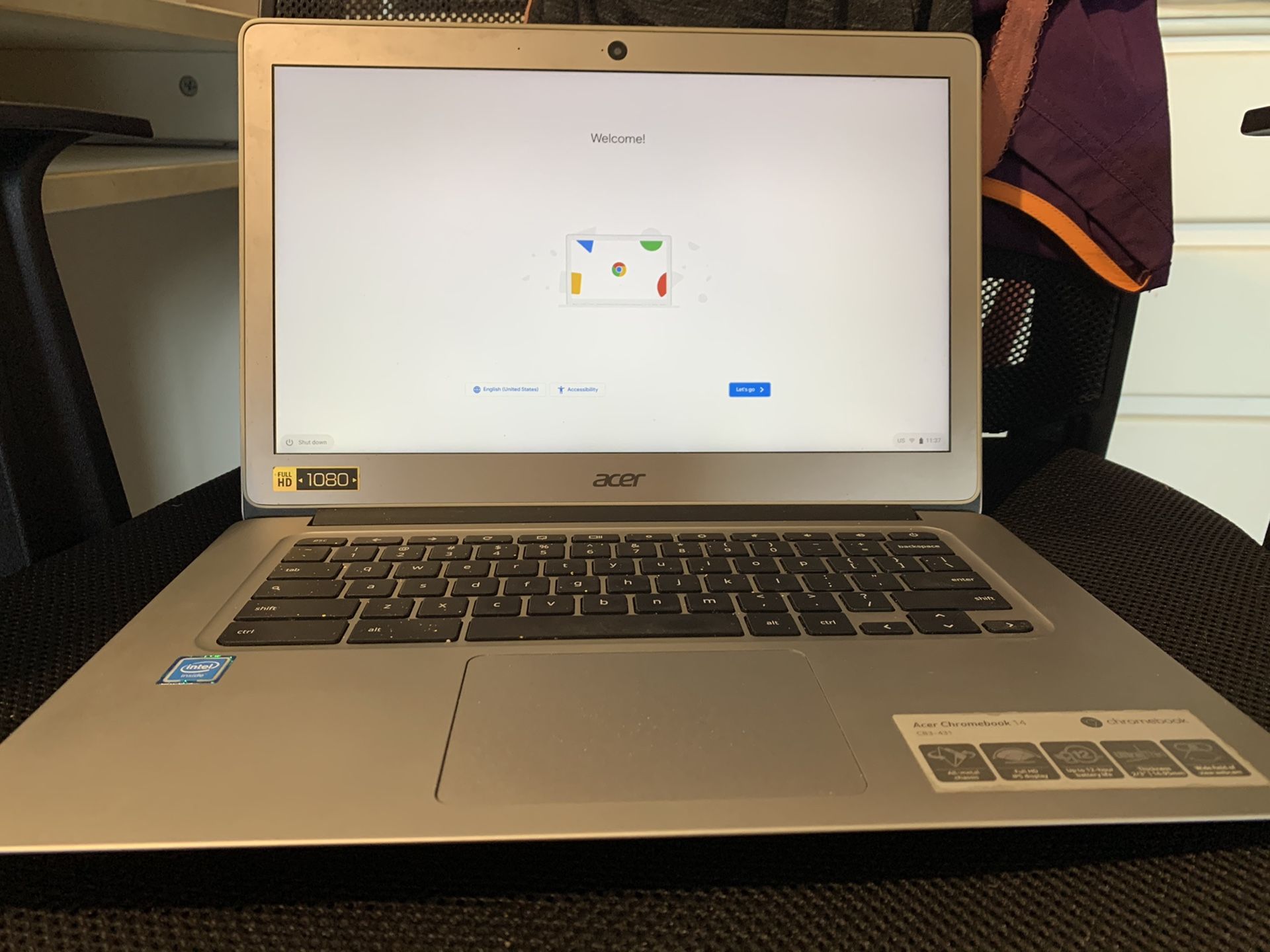 Acer CB3-431-C53 14” Chromebook - Silver