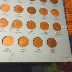 Almost Complete Indian Head Penny Collection