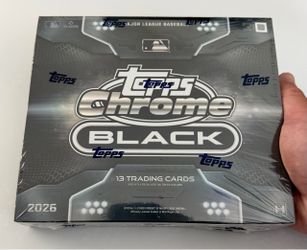2026 Topps Chrome Black Baseball Hobby Box MLB NEW/SEALED