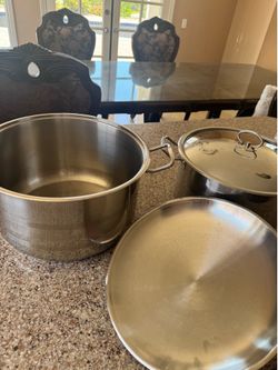 Two stainless pots set