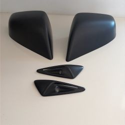 Real Dry Carbon Fiber Mirror Caps And Repeater Caps For Tesla Model S 2016-2020