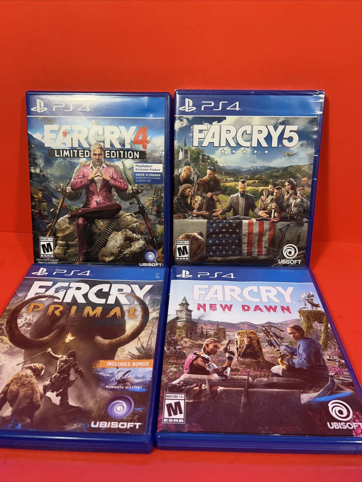Far Cry New Dawn, Primal, 4 & 5 (5 Is Sealed) - Sony PlayStation 4