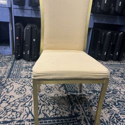 Gold Banquet Chair With Cream Upholstered Seat & Back - Elegant & 