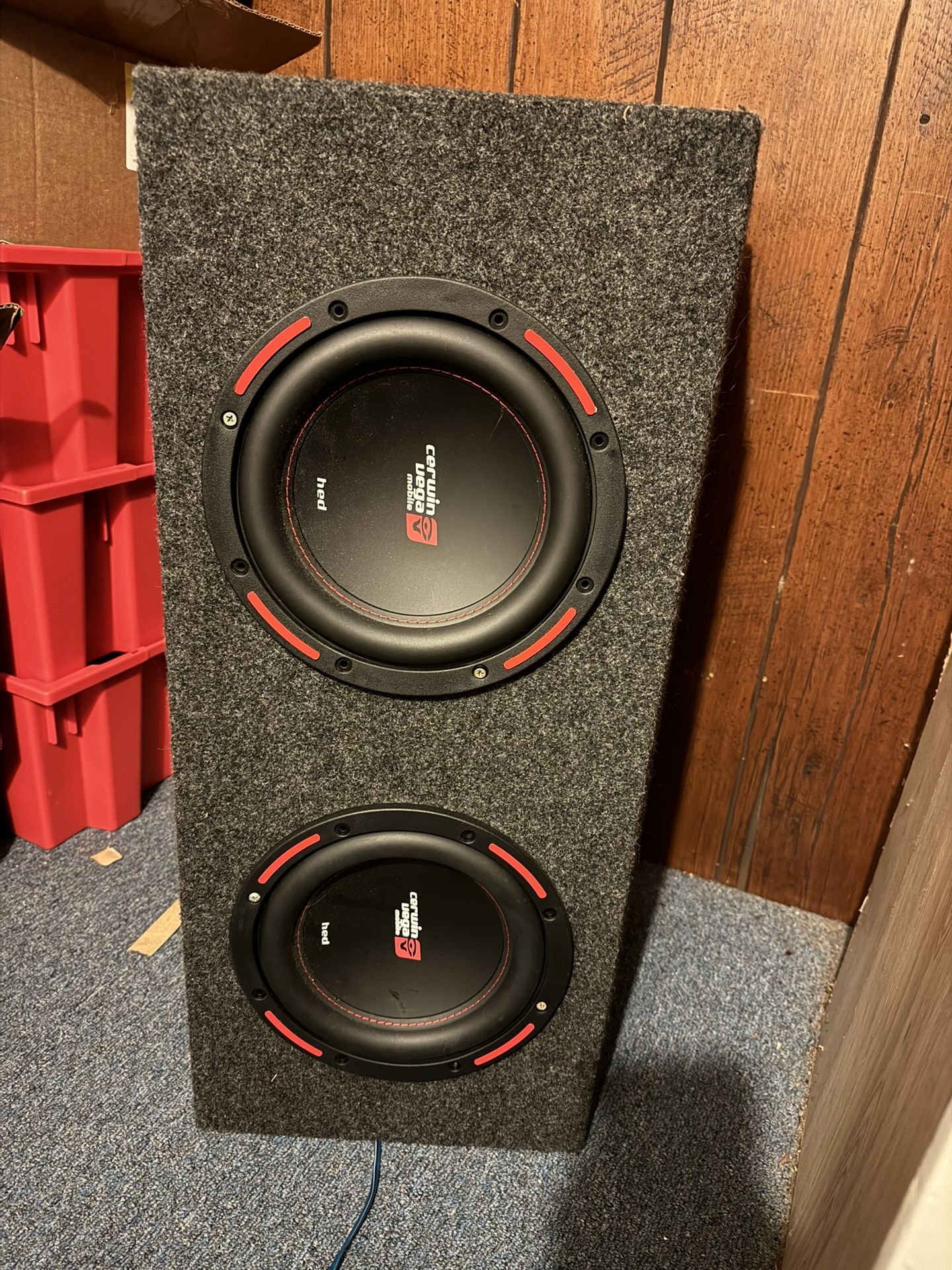 10” Cerwin Vega 1500 Watt Speakers And Box