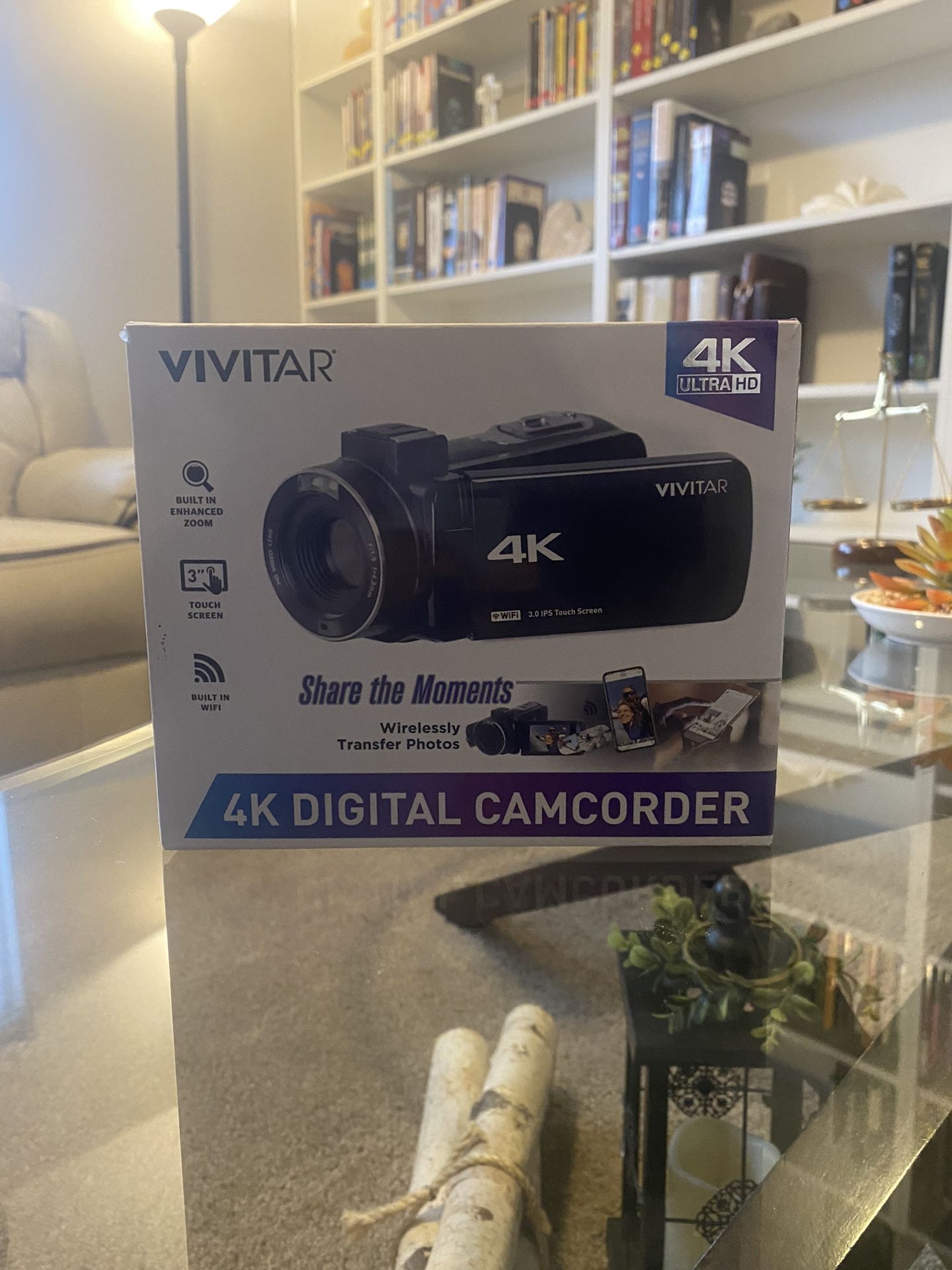 Vivitar DVR4K-BLK 4K HD Digital Video Camera, Night Vision, WIFI, Remote Control
