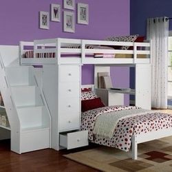 Brand New White Twin Loft Bed
