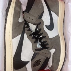 Jordan 1 Retro high OG TS SP mocha/ Sail Size 12