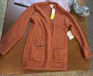 NWT R&R girls burnt orange cardigan M