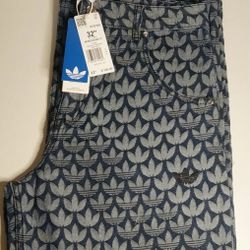 (New) Adidas Loose Indigo Monogram Denim Pants