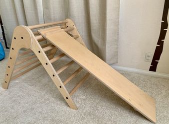 Wooden Climbing Triangle With Ramp