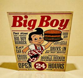 Big Boy Vintage-Style Wooden Sign – Bold Retro Wall Art – Ready to Hang