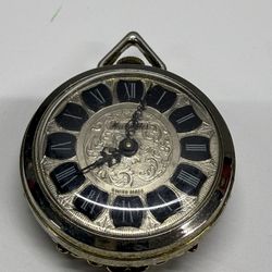 Vintage AMIDA Swiss Mechanical Pendant Watch Runs Needs Adjustment Enamel