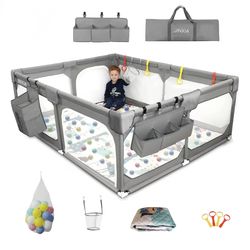 Used like new-Baby Playpen with Mat