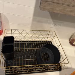 Gold And Black Dryer Rack