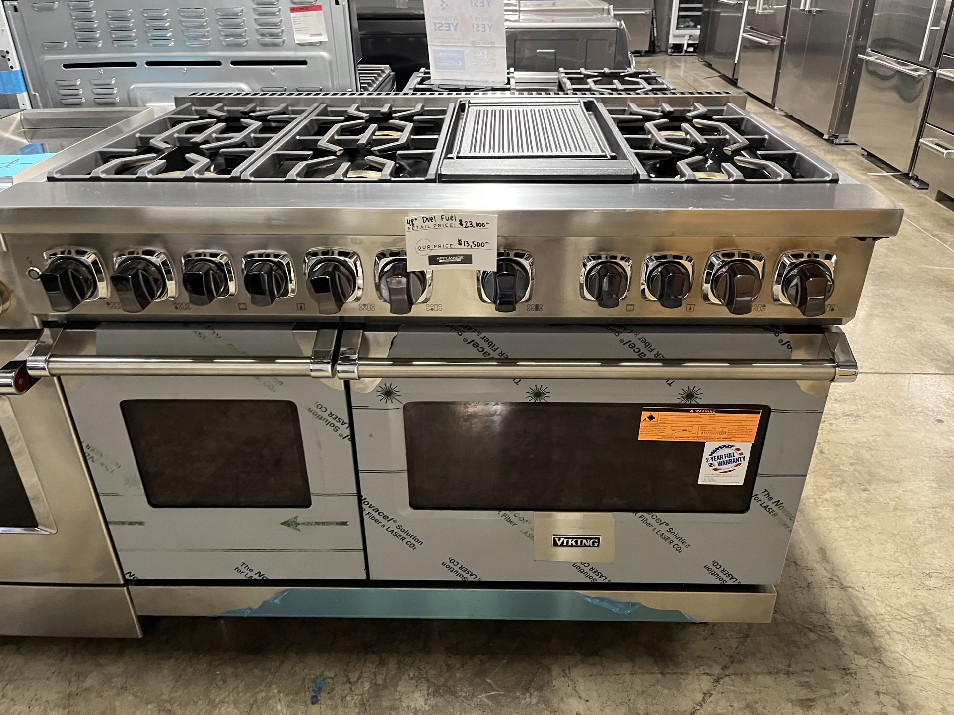 VIKING 7 SERIES DUAL FUEL 48 INCH WIDE RANGE