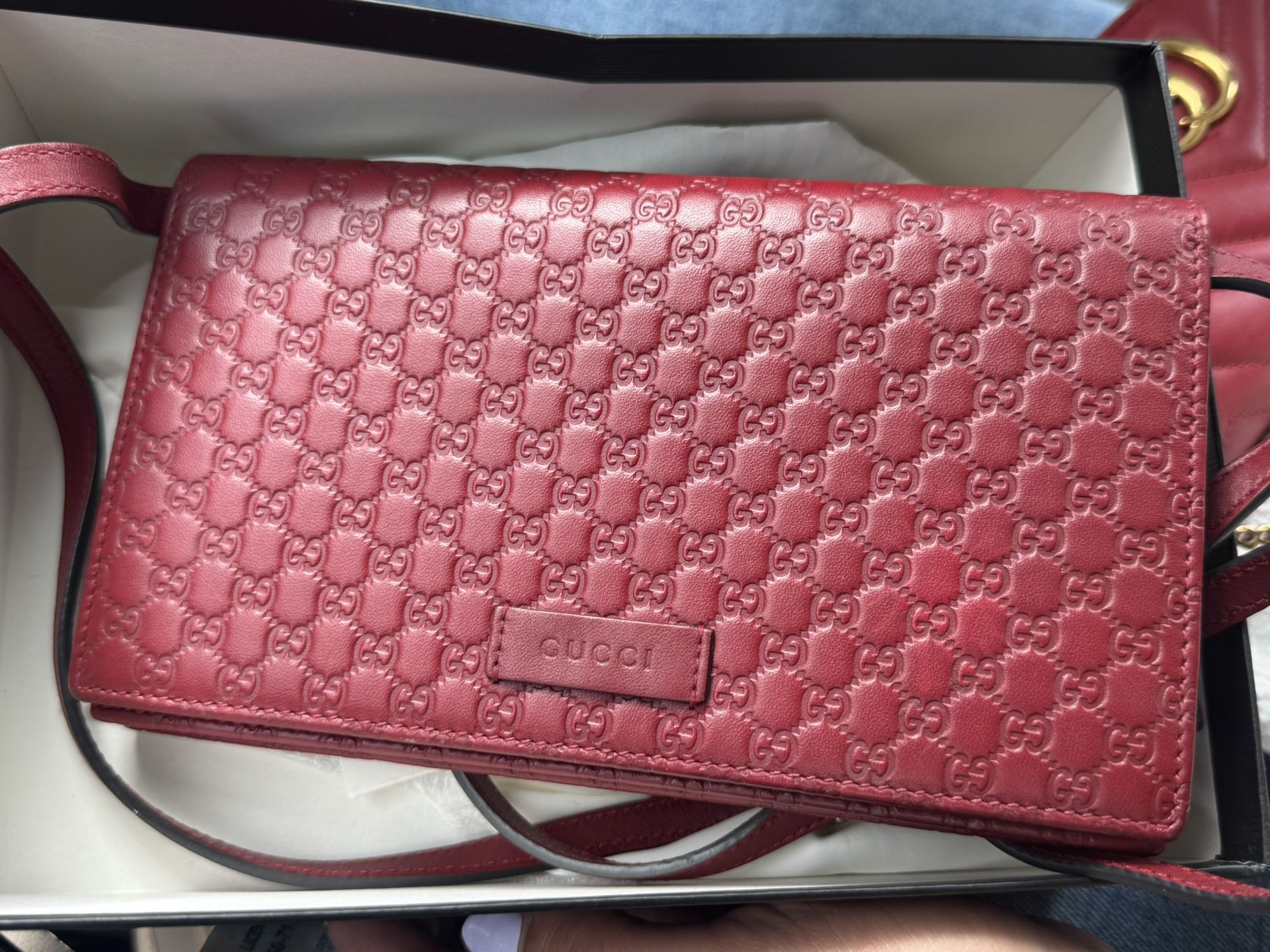 Red Continental Cross Body Purse