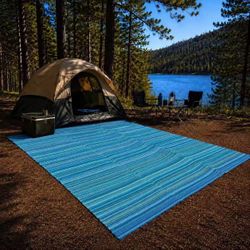 NEW $30 Each Camping RV Beach Picnic Patio Mat Not A Carpet Or Rug With Carrying Bag Blue Or Green Color