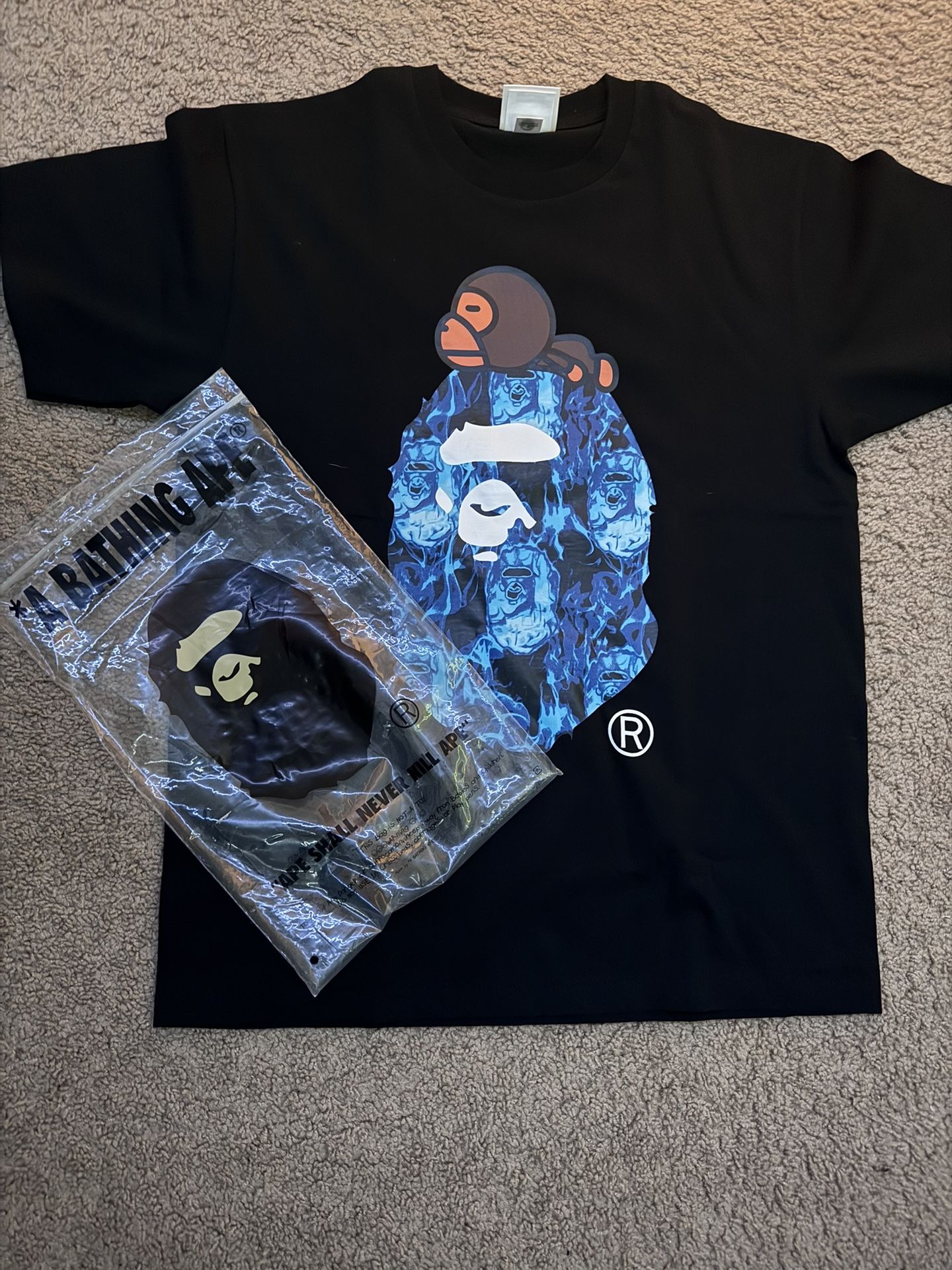 Black and Blue bape T-Shirt medium