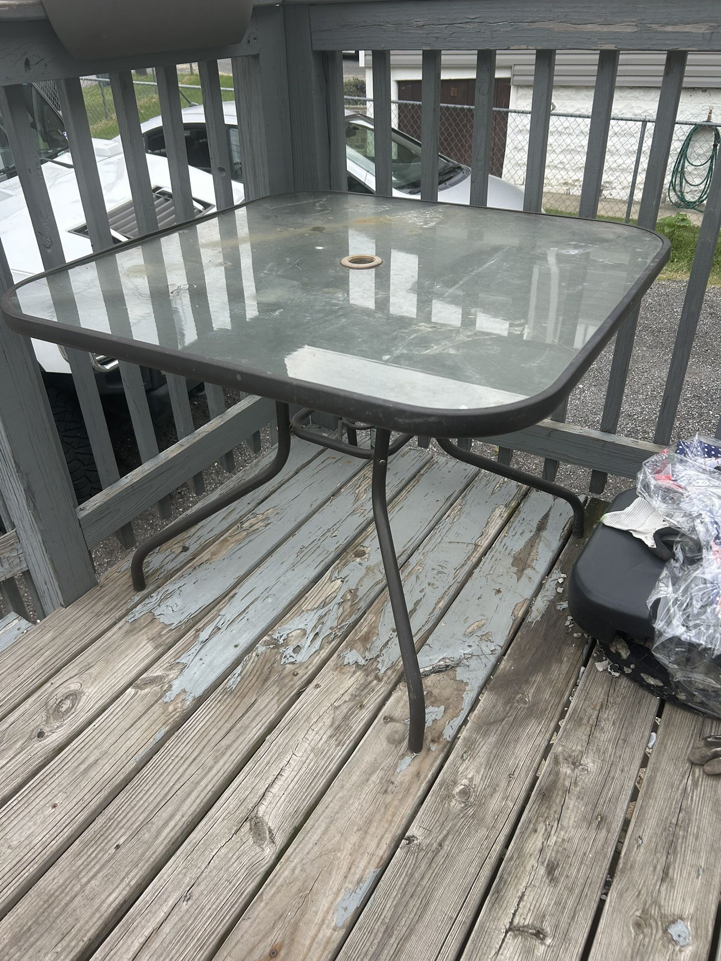 Outside Table For An Umbrella