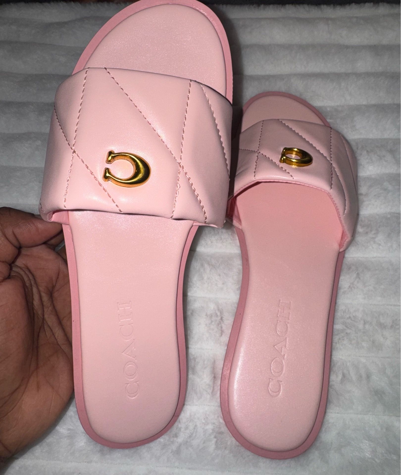 Pink Coach Slides