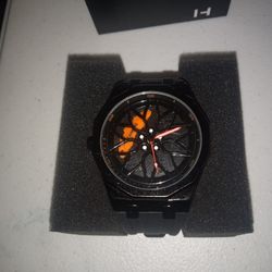 Brand New Heryi Watch Black And Orange 