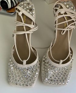 White Sparkly Heels