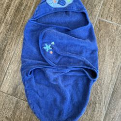 Blue hooded baby Towel