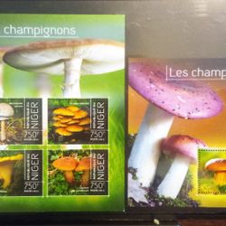 2014 Niger Mushroom Theme Stamp Set of 2 MNH