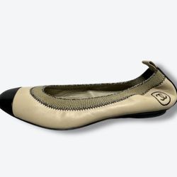 Y2K Chanel Cambon elastic ballerina flats (37.5) D G26642