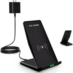 Wireless Fast Charger Station, 15W Wireless Charging Stand 20W USB C Adapter